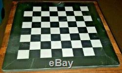 15 black & white marble luxury table top chess set plus board storage box