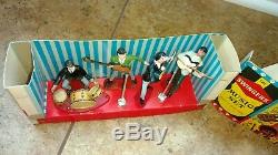 1960s Beatle like Swingers Music Set Cake Top Figures Original Box withcelo tear