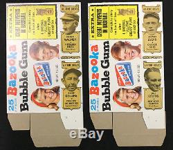 1969-70 Bazooka Box Complete Set Babe Ruth Honus Wagner Ty Cobb (Missing Tops)
