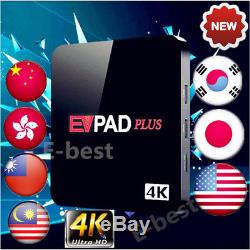2018 EVPAD PLUS TOP Global Smart Media IPTV LIVE Box Asia Unblock Channels Set