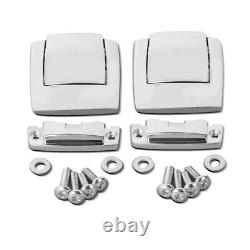 2x Closure and hinges set top box for HD Craftride Tour Pak 88-13 in chrome Disc