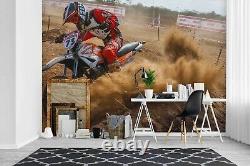 3D Motorcycle Race Wallpaper Wall Mural Removable Self-adhesive 118