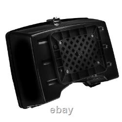 48L Motorcycle Tail Top Box Rear Back Case Trunk Luggage Rack Mounted Black