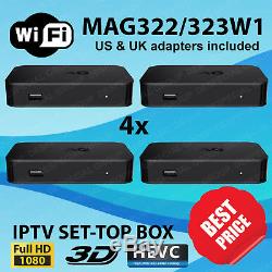 4pcs package GENUINE MAG 322w1 Media Streamer IPTV SetTop Box 254 BEST PRICE