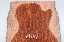 5A Quilted Padauk Hardwood Bookmatch Electric Bass Drop Top Set Luthier BH031-2