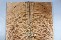 AAAAA 11mm Ripple Spalted Maple Wood Electric Bass Fat Top Set Luthier 2264