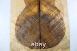 AAAA Flame Golden Phoebe Wood Bookmatch Electric Bass Drop Top Set Luthier 8440