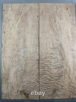 AAAA Spalted Ripple Maple Wood les paul Guitar/Bass Drop Top Set Luthier D59-6