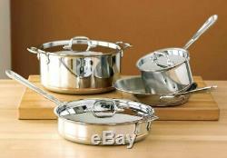 ALL CLAD 7 Piece Copper Core Cookware Set New In Box MSRP $1400 Top of the Line