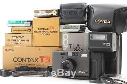 AMAZING! ALL TOP MINT IN BOX & DOUBLE TRRTH SET Contax T3 Black From Japan 541