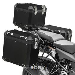 Aluminium Panniers Set + Top Box for BMW R 1250 GS / Adventure GX45 black