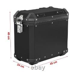 Aluminium Panniers Set + Top Box for Benelli Leoncino 500 / Trail GX38 black