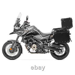 Aluminium Panniers Set + Top Box for Benelli Leoncino 500 / Trail GX45 black