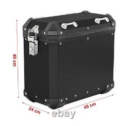 Aluminium Panniers Set + Top Box for Benelli Leoncino 800 / Trail GX38 black