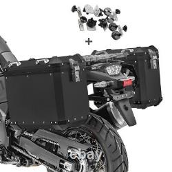 Aluminium Panniers Set for Honda Varadero 125 Side Cases GX45 black