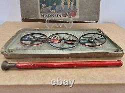 Antique Marklin Dragonfly spinning top set Boxed C1920S original