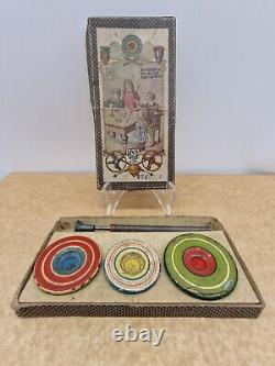 Antique Marklin spinning top set Boxed C1900 original Superb