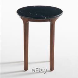 BRAND NEW BOXED Set of 2 Botello Round side tables with marble top, La Redoute
