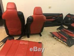 Bmw Oem F33 F83 M4 Convertible Front Rear Leather Seats Seat Set Door Panel Red