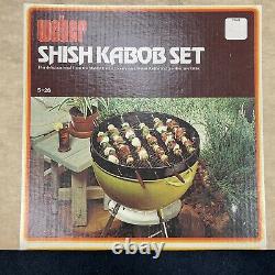 Brand New VTG Weber Shish Kabob Set S-26 with Box (Damaged) Kettle Grill Top
