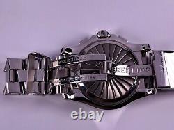 Breitling Airwolf SuperQuartz 43mm black dial Full Set A78363 Box/Papiere Top