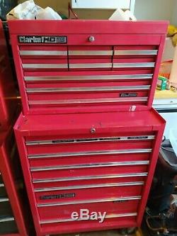 Clarke Tool Cabinet and Top Box Set Roller Roll Cab