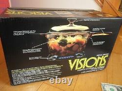 Corning Visions 6 Piece Range-Top Set New In Box Saucepans Lids V-300-N