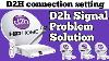 D2h Set Top Box Connection Settings D2h Signal Problem Solution