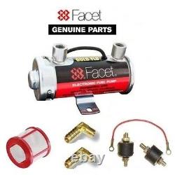 Facet Silver Top Fuel Pump Box Set + Unions, Filter + Earth 476087 150 Bhp