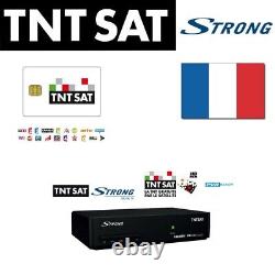 French TV in UK TNTSat Strong SRT7408 Set Top Box and Card No Subscription