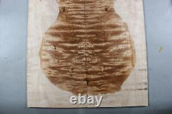 Fugure Electric Guitar Bass Top Spalted Quilted Maple Wood Bookmatch Set Luthier