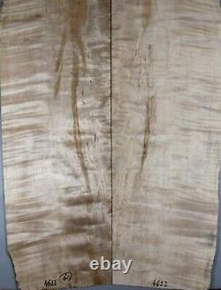 Fugure les paul Guitar Drop Top Ripple Spalted Maple Wood Bookmatch Set Luthier