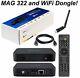 Genuine Mag 322 Iptv Set-top Box + 12 Months Subscription + Wifi Dongle