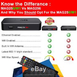 Genuine MAG 256 W1 WLAN WiFi Enabled 150Mbps Streamer SET TOP BOX UK SPEC PLUG