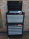Halfords Industriial Tool Box Chest Set Black Roll Cab And Top Box