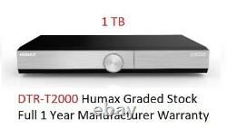 Humax DTR-T2000 1TB YouView HD Recorder Freeview+ Set Top Box, 1 Year Warranty