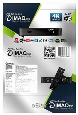 IMAQ 830 IPTV HEVC H265 IPTV Multimedia Set-Top-Box Xtream Stalker Wifi Neu