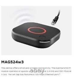 Informir MAG524w3 MAG Box WiFi IPTV STB 4K HDR HEVC OFFICIAL UK SELLER UK PLUG