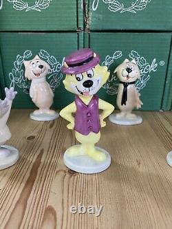 JOHN BESWICK TOP CAT COMPLETE SET x 7 CERAMIC FIGURES WITH BOXES