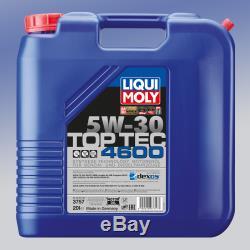 LIQUI MOLY 3757 Top Tec 4600 Motoröl SAE 5W-30 1 x 20 Liter für ALFA AUDI