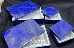 Lapis Lazuli jar jewelry box decoration 4PCs top quality wholeslae