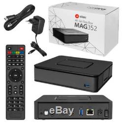 MAG351/352 Set Top Box IPTV Linux 4K UHD HEVC In-built Wi-Fi and Bluetooth