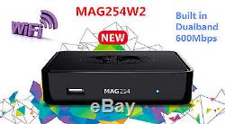 MAG 254 W2 IPTV OTT Set Top Box Internet TV STB with 600 Mbps Built in Wifi HDMI