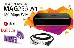 Mag 256w1 Infomir Media Streamer IPTV Set-Top Box Built-In 150 Mbps WiFi & HDMI