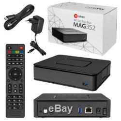 Mag 351/352 Set Top Box IPTV Linux 4K UHD HEVC Wifi and Bluetooth 12m SUB