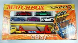 Matchbox Giftset G-2 Car Transporter Superset 1970 weißer Mustang top