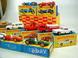 Matchbox Giftset G-4 Race'n'Rally Set 1968 top in rarer roter Mail Order Box