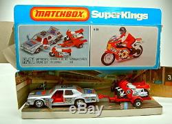 Matchbox Superking K-91 Motorcycle Racing Set top in Box mit Rennmotorrädern