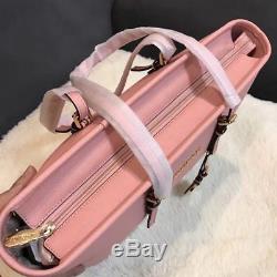 Michael Kors 100% Jet Set Travel Saffiano Leather Top Zip Tote Pink Boxed
