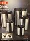 New With Boxoxo Rare Stainless Steel Canister Set